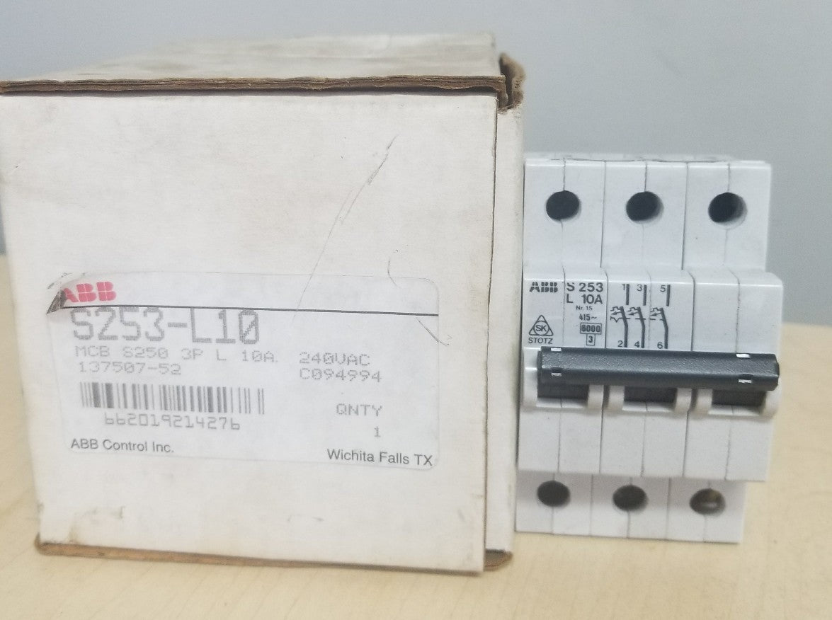 ABB CIRCUIT BREAKER  S 253 L 10A 240VAC
