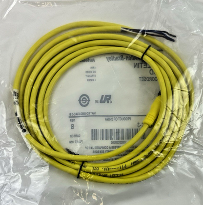 ALLEN-BRADLEY 889D-F4AC-3 SERIES B 4 PIN DC MICRO STRAIGHT 3 METER QD CORDSET