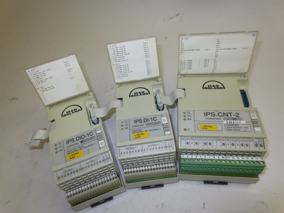 MAN ROLAND IPS.CNT-2 COUNTER MODULE + IPS.DI-1C DIGITAL INPUT + IPS.DIO-1C I/O