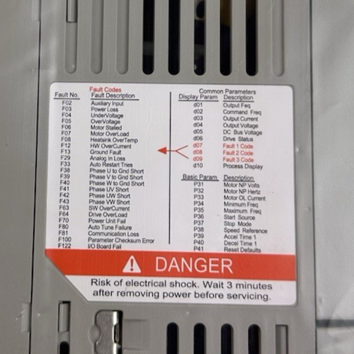 ALLEN-BRADLEY 22A-D6P0N104 POWERFLEX 4 AC DRIVE SER A FRN 3.05 3PH 342-528V