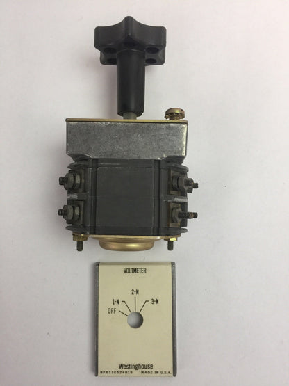WESTINGHOUSE 505A702G05 TYPE W2 SWITCH 600V 20A ROTARY SWITCH