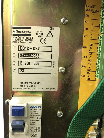 ATLAS COPCO D312-DS7 TENSOR DS7 *USE FOR PARTS*