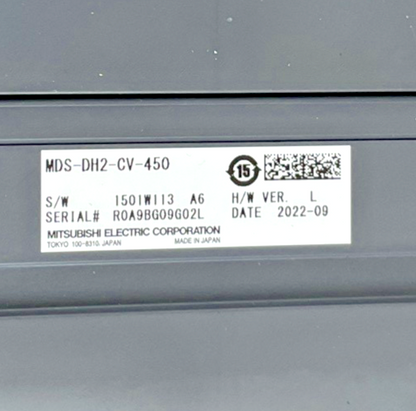 MITSUBISHI MDS-DH2-CV-450 SERVO DRIVE 37KW 85A 50-60HZ H/W VER.L 648V