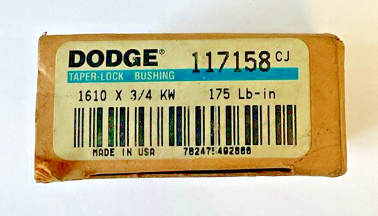 DODGE 117158 CJ TAPER-LOCK BUSHING 1610 X 3/4 KW
