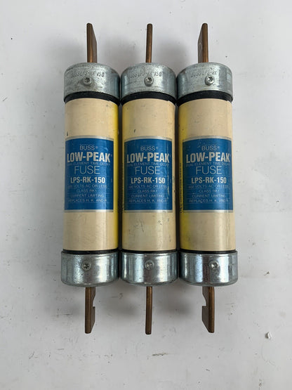 Bussmann Low-Peak LPS-RK-150 150A 600V Fuse "Lot of 3"
