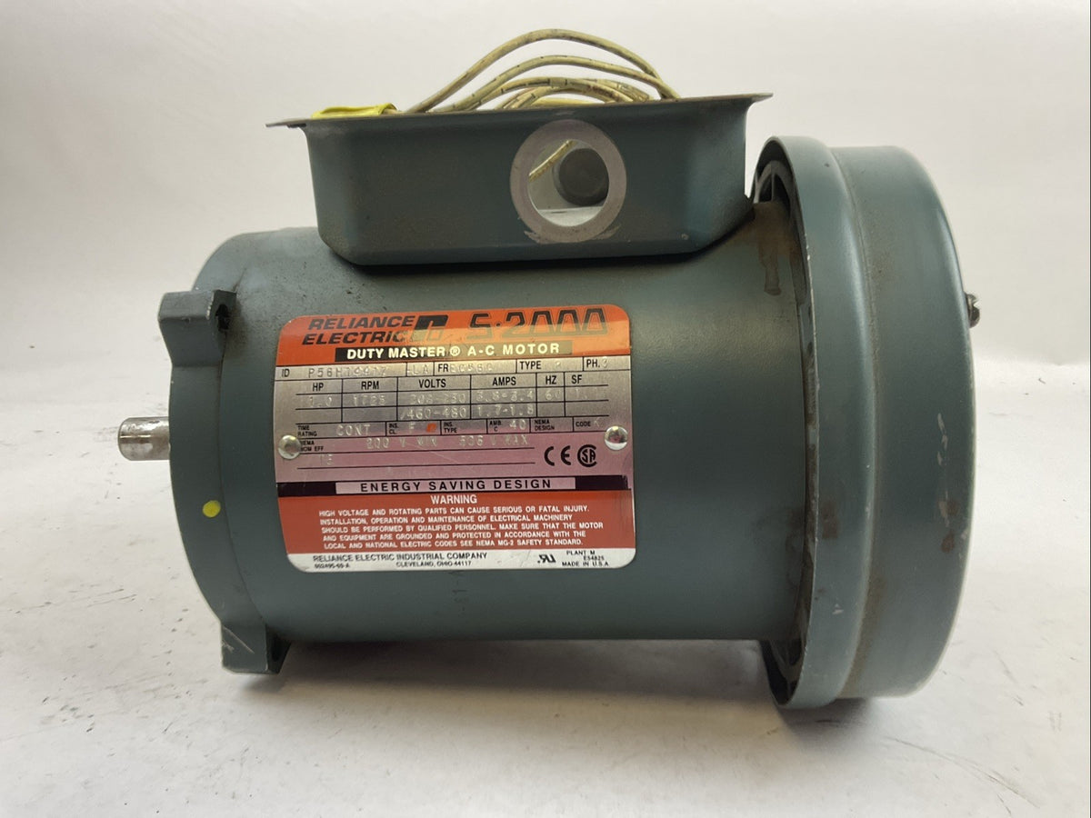 RELIANCE ELECTRIC S-2000 P56H1441Z AC MOTOR 1HP 1725RPM 208-230/460-480V