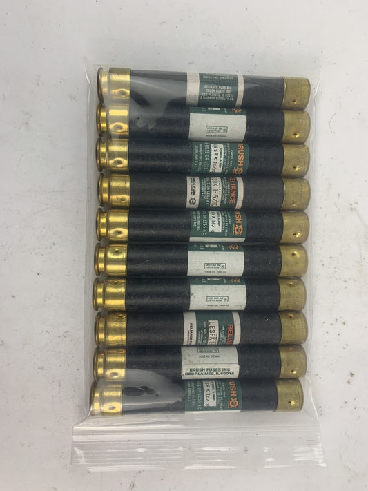 Brush Time-Delay Dual-Element LESRK1-6/10 1 6/10A 600V Fuse "Lot of 10"