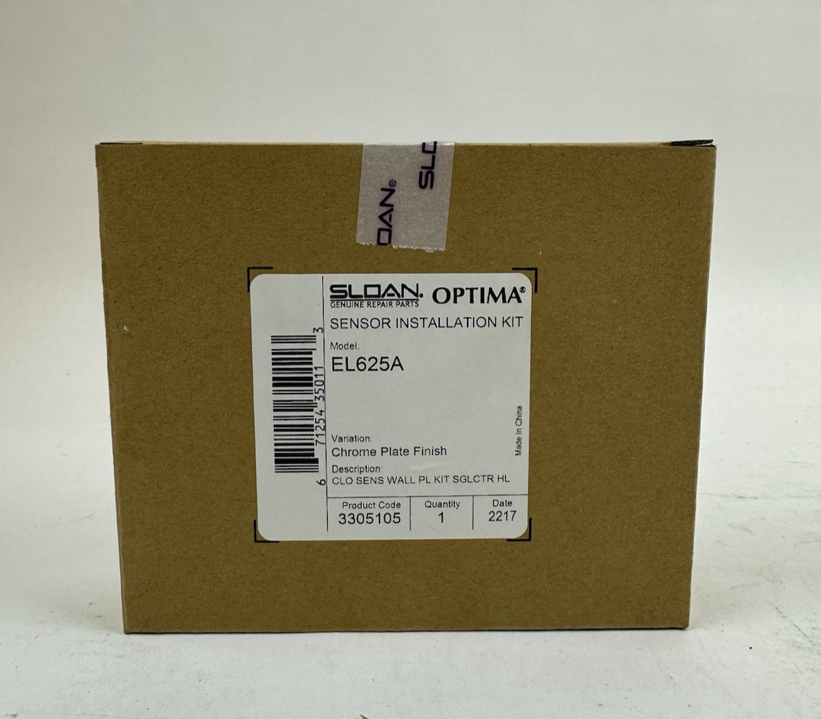 SLOAN EL625A OPTIMA CHROME SENSOR INSTALLATION KIT PLATE