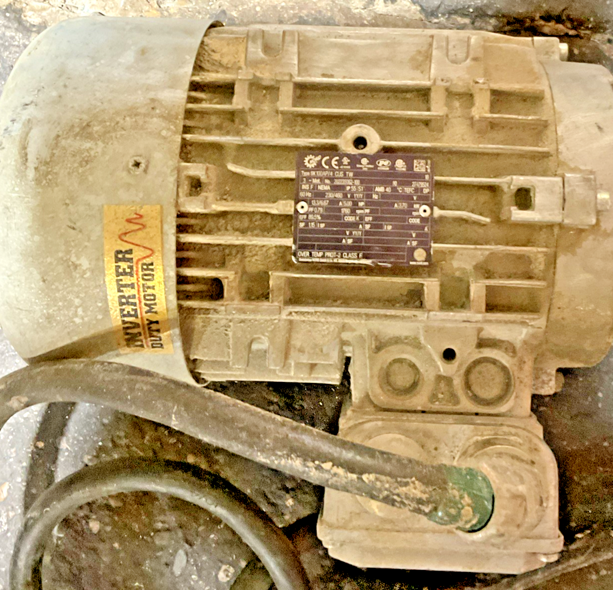 NORD 372.1-100AP/4 CUS TW GEAR MOTOR 5HP 230/460 3.70KW 1760RPM 13.3/6.67A