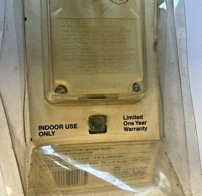 SHOCKSHIELD 90033 GFCI PLUG W/ SURGE PROTECTION 120V 15A