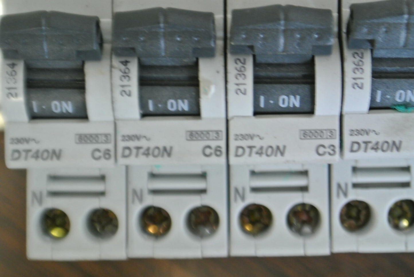 MERLIN GERIN C60N D10A + DT40N C2, C3, C6, C10 CIRCUIT BREAKERS on RAIL