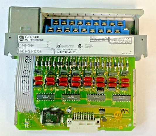 ALLEN BRADLEY 1746-OB16 OUTPUT MODULE SER.C 10-50VDC 1746-0B16
