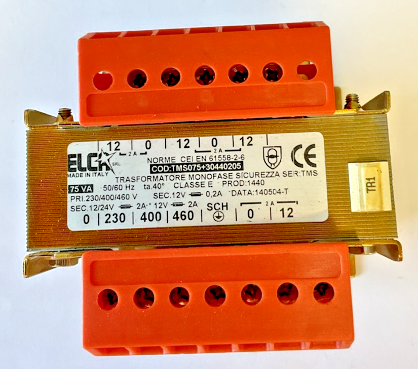 ELCA TMS075+30440205 TRANSFORMER 75VA 50/60HZ 460V 2A