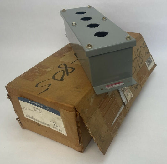 WESTINGHOUSE PB1ES4 PUSHBUTTON STATION ENCLOSURE TYPE 13 SHEET STEEL 4 UNIT