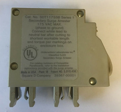 SQUARE D SDT1175SB SURGEBREAKER 175VAC 2POLE SER.1