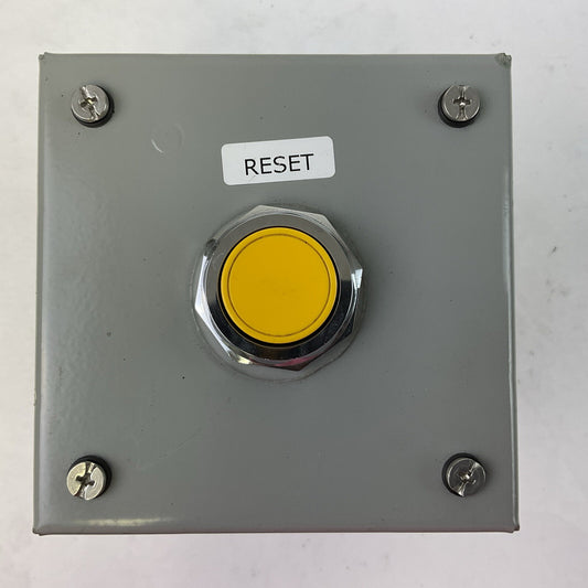 SCE SCE-1PBX ENCLOSURE TYPE 12, 4 IDEC ABD110N-Y PUSH BUTTON