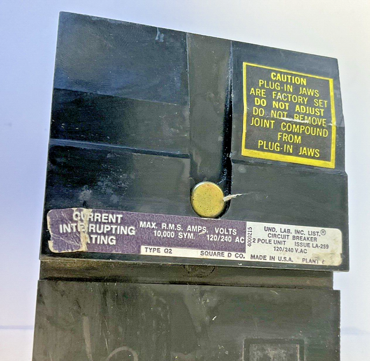 SQUARE D Q2-21225-AC CIRCUIT BREAKER 125A 2POLE 120/240VAC Q221225AC