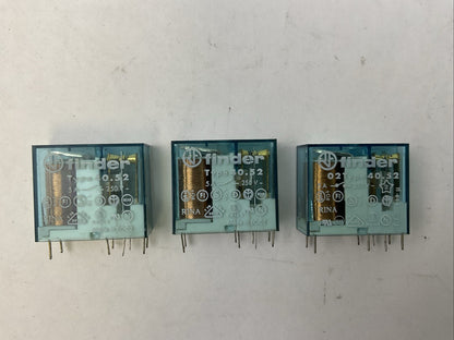 FINDER TYPE 40.52 RELAY 5A 250VDC (LOT OF 3)