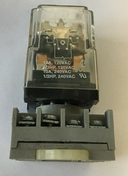 POTTER & BRUMFIELD KRPA-11AG-24 24V RELAY W/ 27E891 10A, 300VAC BASE