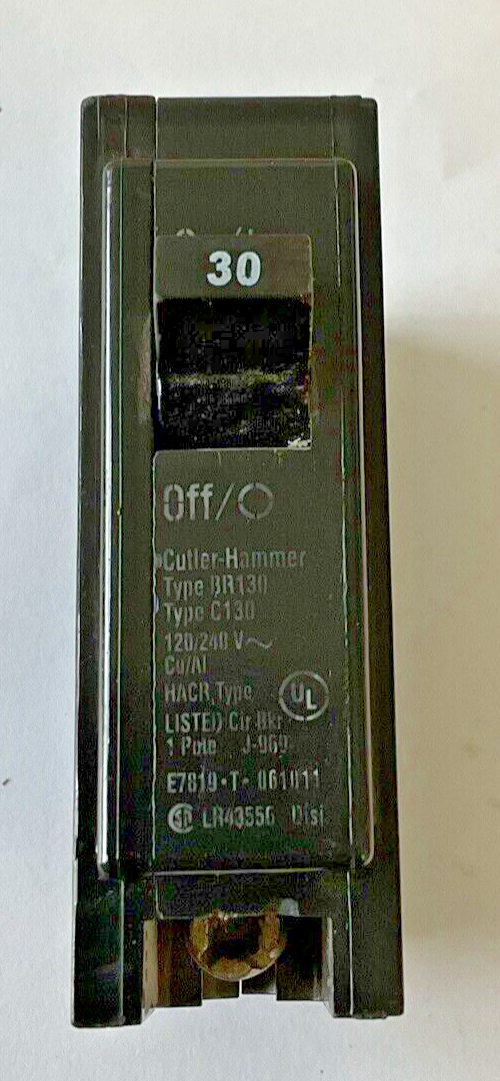 CUTLER HAMMER BR130 CIRCUIT BREAKER 120/240VAC***LOTOF4***