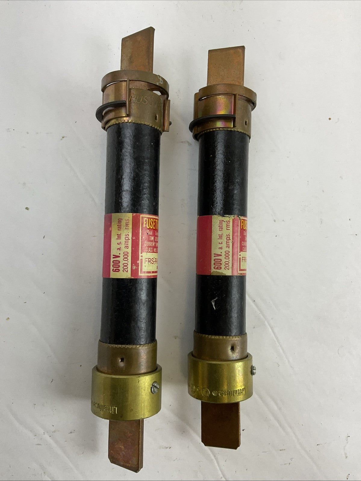 FUSETRON FRS-R 50 TIME DELAY DUAL ELEMENT 600VAC 50A RK5 FUSE (LOT OF 2) LRU616