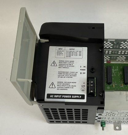 ALLEN BRADLEY 1756-PA72/C POWER SUPPLY W/ 1756-A13 13 SLOT RACK