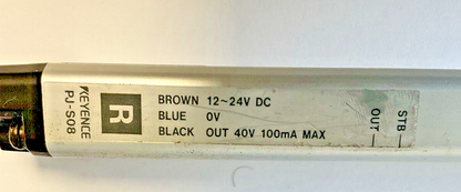 KEYENCE PJ-S08 TRANSMITTER/RECIEVER 12VAC 24VDC 100MA