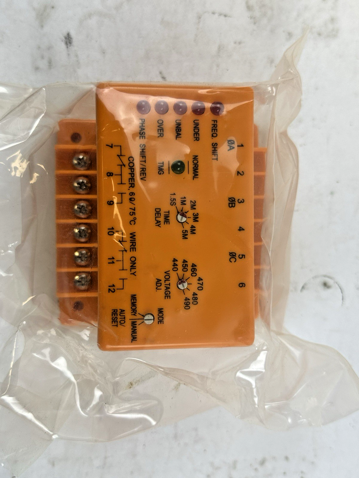 ATC SLM-440-ASE PHASE MONITOR RELAY 440-490VAC 3PH DPDT 3A 600VAC MICROPROCESSOR