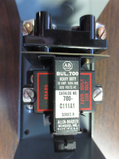 ALLEN-BRADLEY 700-C111A1 Ser. B TYPE C AC RELAY - NEW SURPLUS 120V, 2-POLE NO/NC