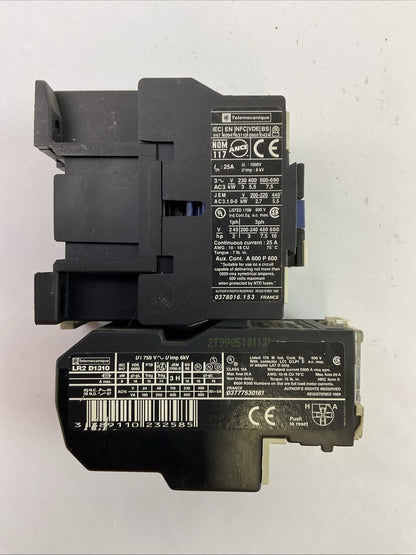 TELEMECHANIQUE STARTER (LC1 D1210 CONTACTOR 600VAC COIL 120V + LR2 D1310 4-6A)