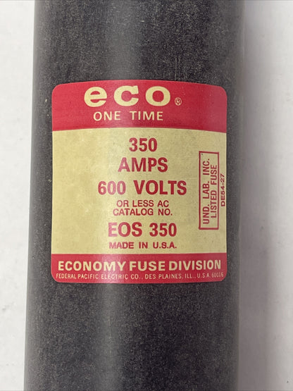 ECONOMY EOS350 ECO ONE TIME FUSE 350AMP 600VAC