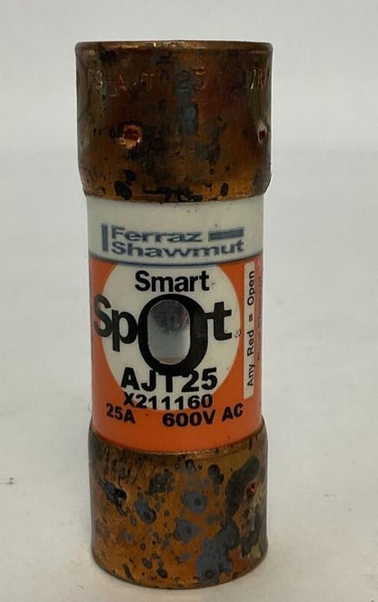 FERRAZ SHAWMUT AJT25 SMART SPOT AMP-TRAP 2000 25A 600VAC DUAL ELEMENT(LOT OF 13)