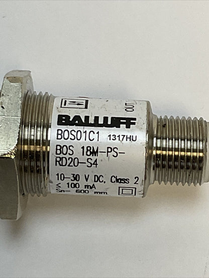 BALLUFF B0S 18M-PS-RD20-S4 PHOTOELECTRIC SENSOR 10-30VDC