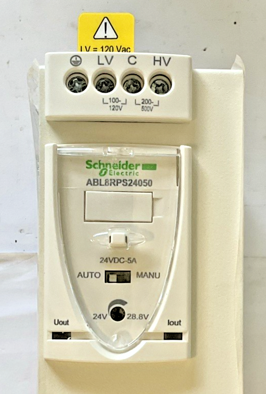 SCHNEIDER ELECTRIC ABL8RPS24050 POWER SUPPLY MODICON 940561 24VDC 5A 500VAC