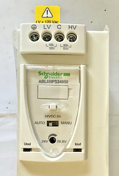 SCHNEIDER ELECTRIC ABL8RPS24050 POWER SUPPLY MODICON 940561 24VDC 5A 500VAC
