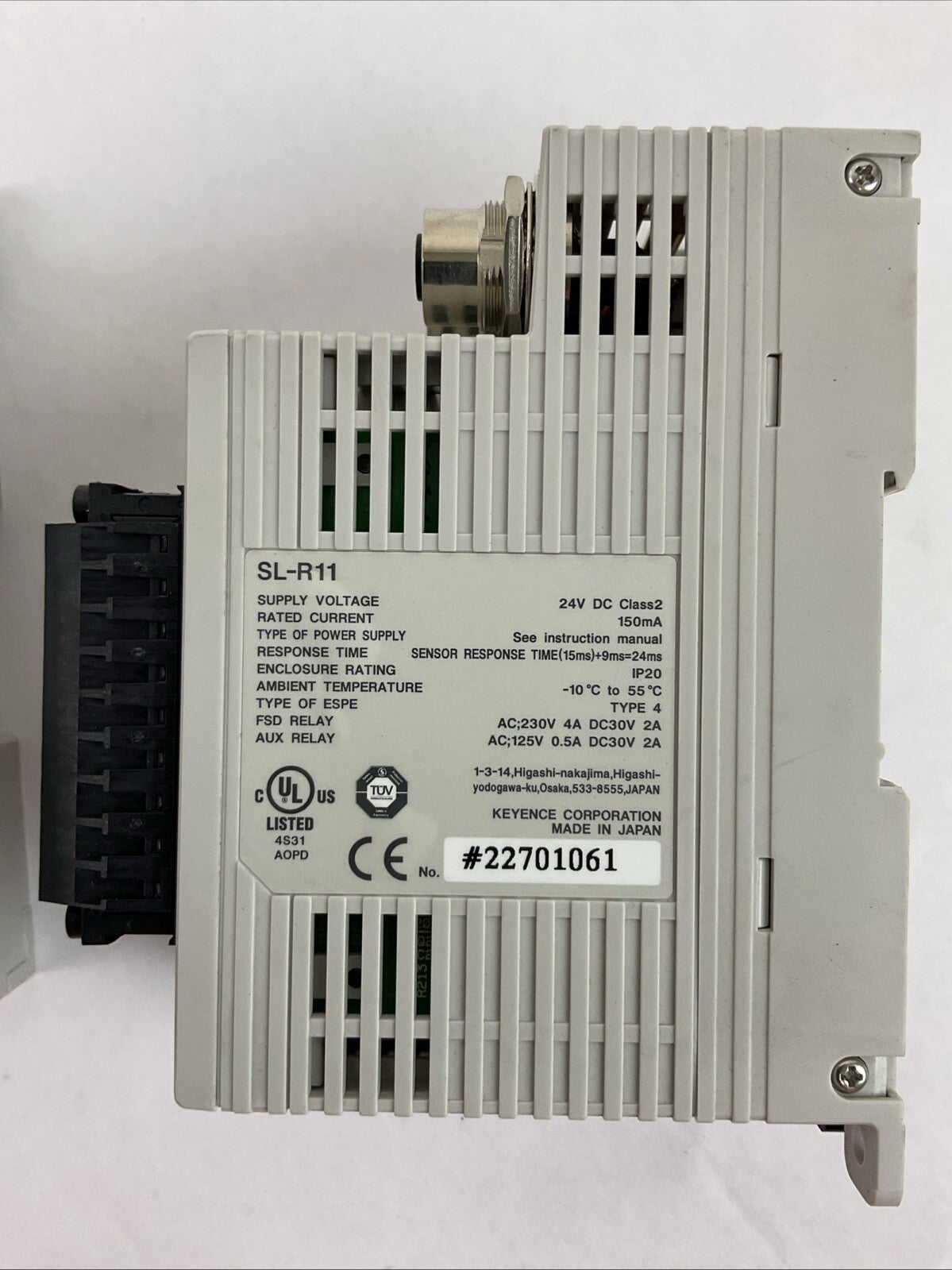KEYENCE SL-R11 RELAY SL-R12EX INTELLIGENT EXTENSION SL-U2 POWER SUPPLY