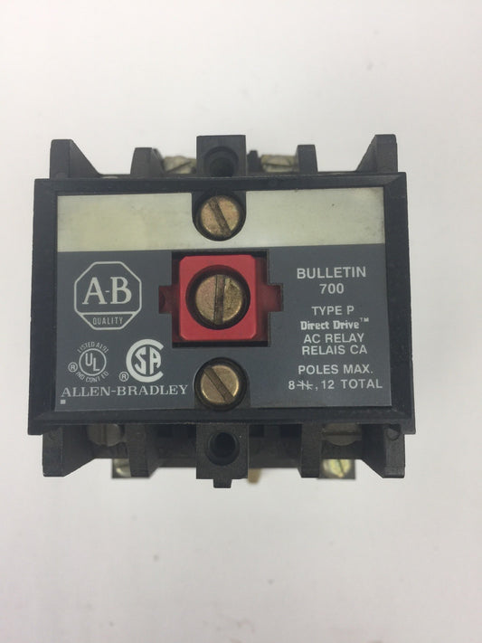 ALLEN BRADLEY 700-P200A4 AC RELAY SER A 460-480V 60HZ COIL