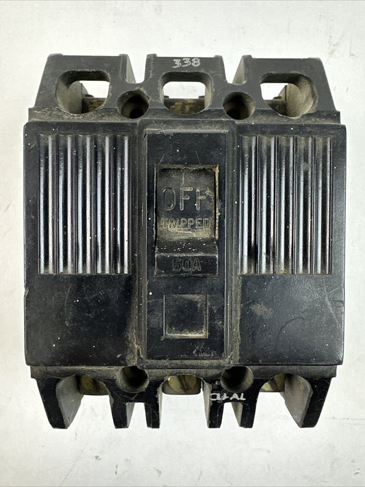 GE TQ32050 240VAC 50AMP 3POLE CIRCUIT BREAKER