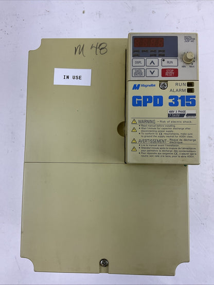 MAGNETEK MVB018 AC DRIVE SPEC:47P51 INTERFACE SI-P1/V7 DIGITAL OPERATOR JVOP-140