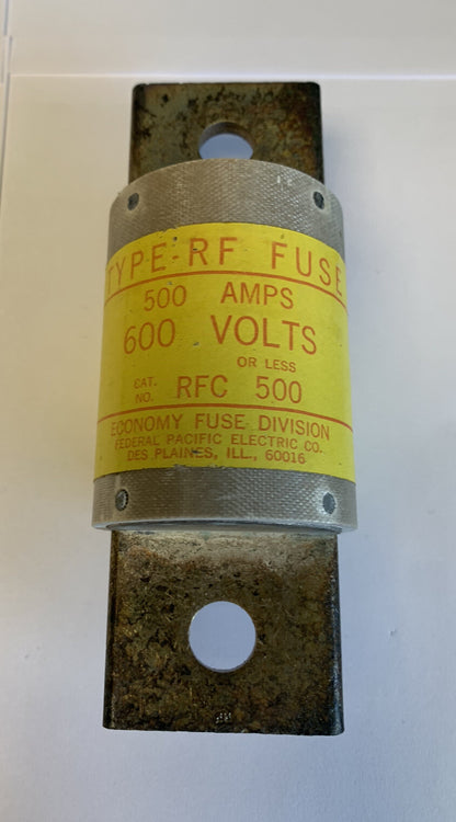 Federal Pacific/Economy Fuse RFC500 500A 600V Fuse