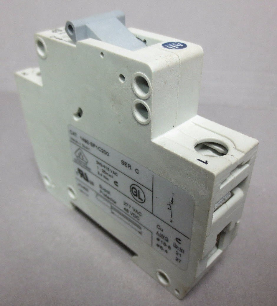 ALLEN-BRADLEY 1492-SP1C200 Ser. C CIRCUIT BREAKER, 20A