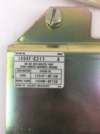 ALLEN BRADLEY 1494F-C211 FUSE BLOCK ADAPTOR PLATE KIT SERIES A