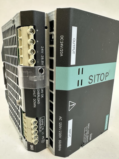 SIEMENS SITOP 6EP1336-3BA00 POWER SUPPLY 24VDC 20A 1PH 100-240VAC