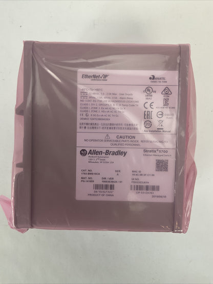 ALLEN BRADLEY 1783-BMS10CA SER A DIR/VER 10003638424/01 ETHERNET MANAGED SWITCH