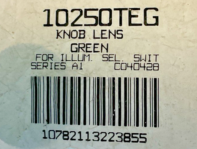 CUTLER HAMMER 10250TEG GREEN KNOB LENS SER.A1 ****LOTOF9****
