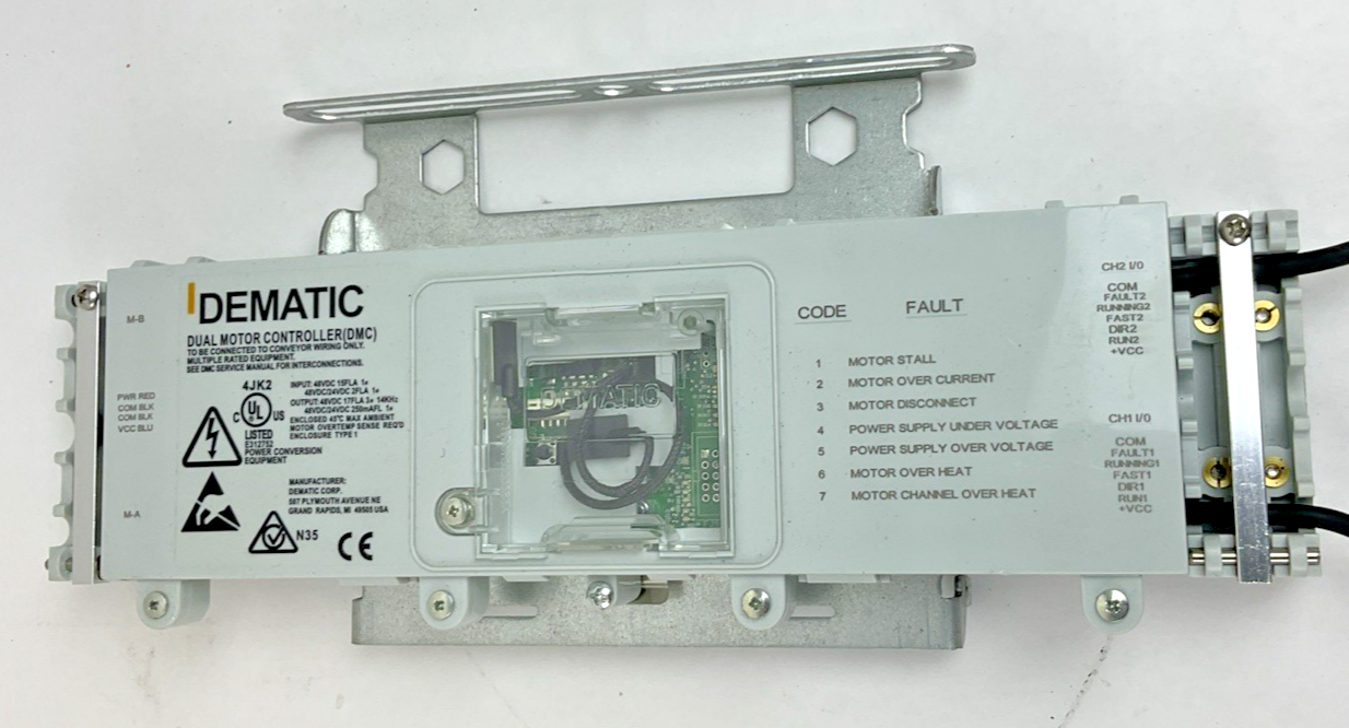 DEMATIC K0419-07AAA DUAL MOTOR CONTROLLER REV.AH 48VDC