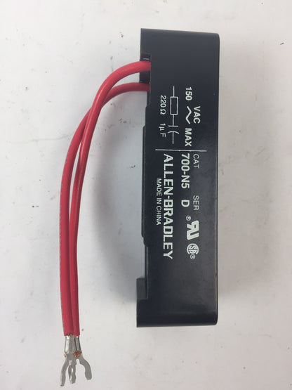 ALLEN BRADLEY 700-N5 RELAY ACCESSORY SURGE SUPPRESSOR 150V MAX SERIES D