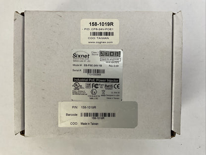 SIXNET EB-PSE-24V-1B INDUSTRIAL PoE POWER INJECTOR 158-1019R