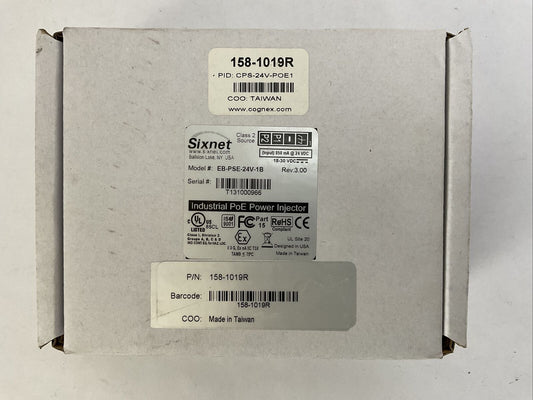 SIXNET EB-PSE-24V-1B INDUSTRIAL PoE POWER INJECTOR 158-1019R
