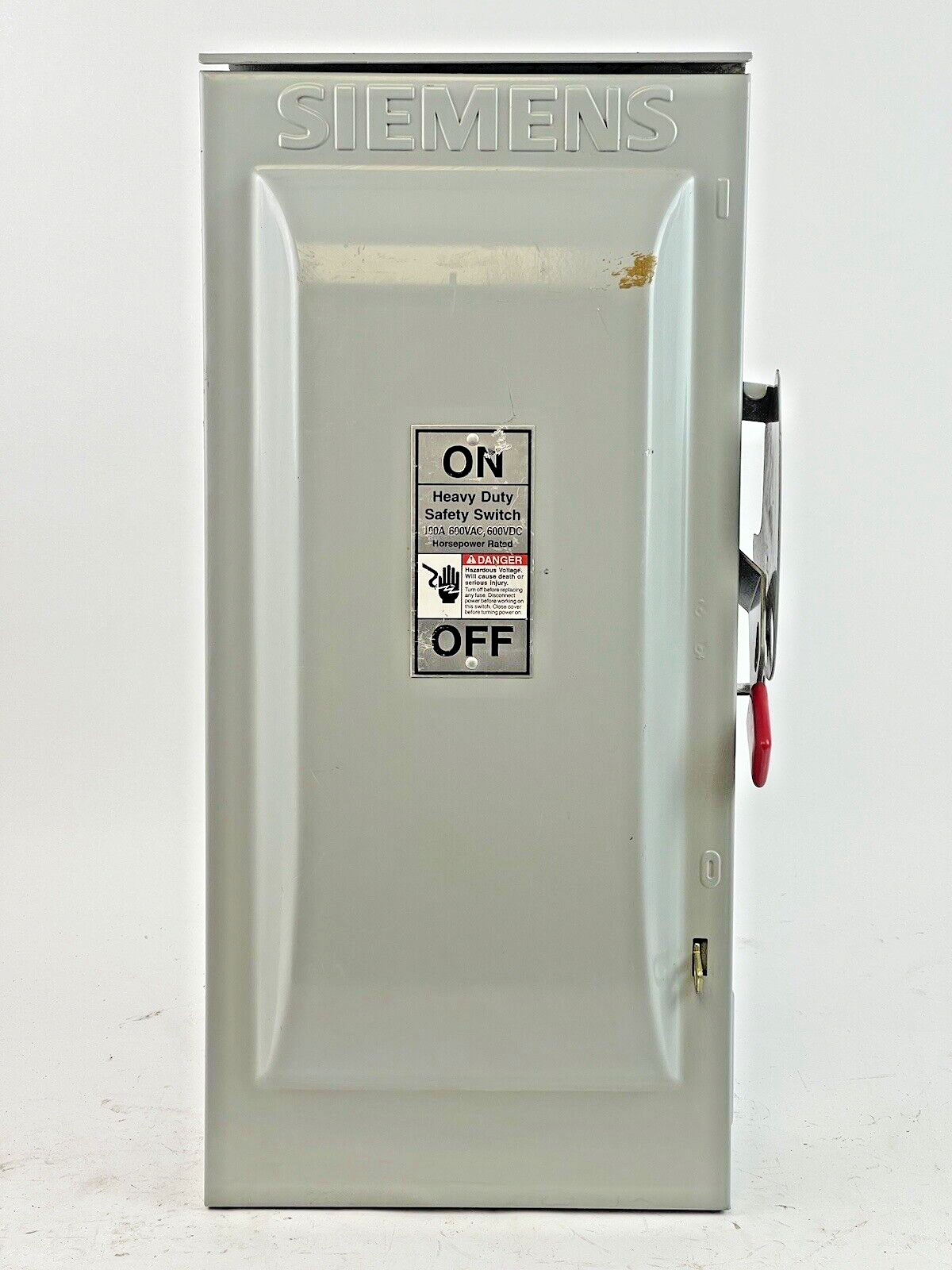 SIEMENS - HNF363R - RAINPROOF ENCLOSED SWITCH-3 POLE, 100A, 600 VAC, 600 VDC, 3R